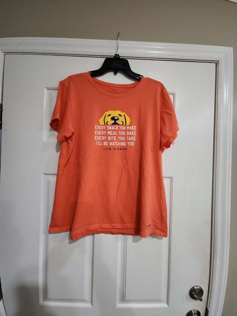 Life Is Good Women's Crusher Tee 'I'll Be Watching You' Graphic T-Shirt XL
